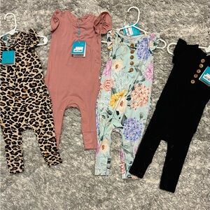 Posh Peanut Bodysuits - Leopard, Mauve, Floral, Black